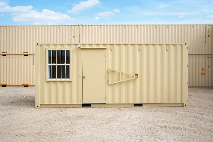 20ft Mobile Office Shipping Container with Storage (20STMOS) Container View 1