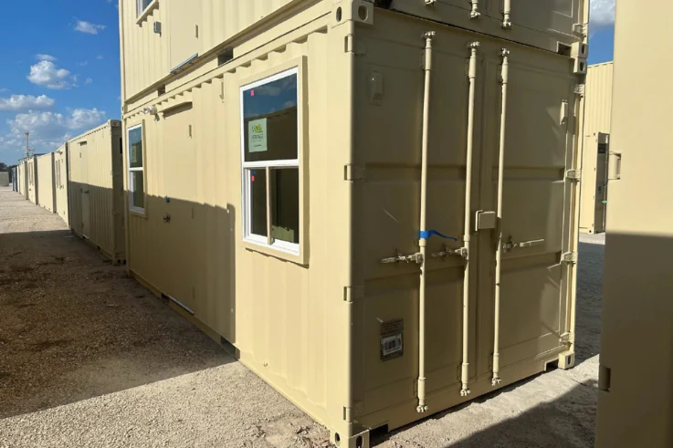 Open top and flat rack container for heavy oversized industrial cargo