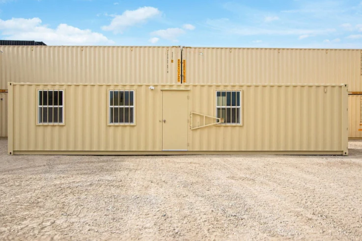 40ft Mobile Office Shipping Container with Bathroom (40HCMOB) Container View 1